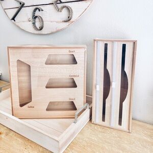 Wooden Food Storage Organizer Set